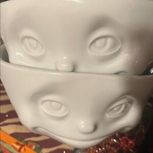 😀Grinning happy bowls made in Germany two